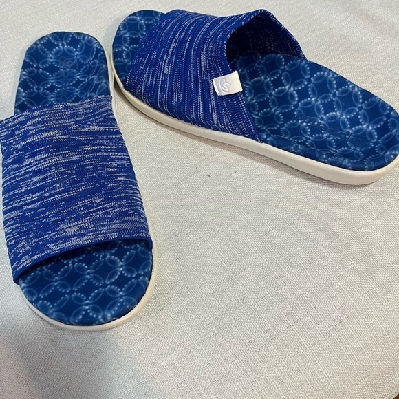 Spenco Blue Slide Sandals Womens Comfort Arch Support Size 9.5D New - Picture 1 of 11